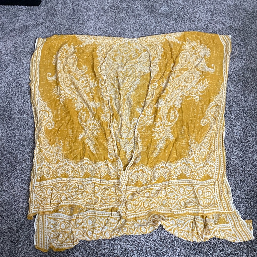 Yellow patterned cover up Ruggine